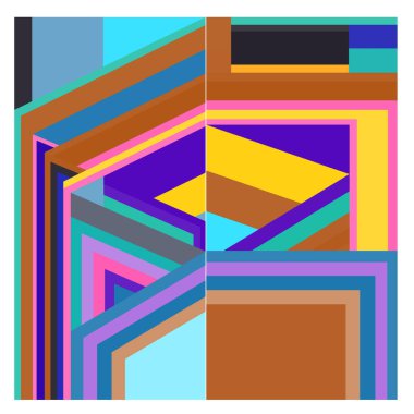 Kaynak için vektör renkli geometrik ve eğri arkaplan deseni