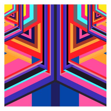 Kaynak için vektör renkli geometrik ve eğri arkaplan deseni