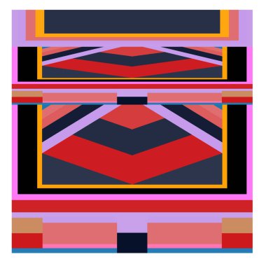 Kaynak için vektör renkli geometrik ve eğri arkaplan deseni