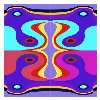 Kaynak için vektör renkli geometrik ve eğri arkaplan deseni