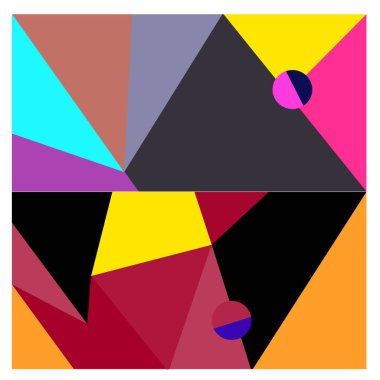 Kaynak için vektör renkli geometrik ve eğri arkaplan deseni