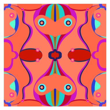 Kaynak için vektör renkli geometrik ve eğri arkaplan deseni