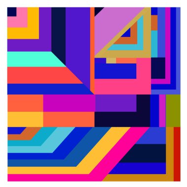 Kaynak için vektör renkli geometrik ve eğri arkaplan deseni