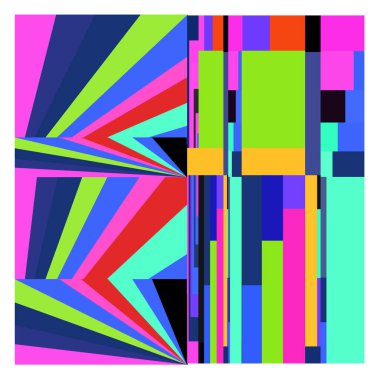 Kaynak için vektör renkli geometrik ve eğri arkaplan deseni