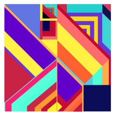 Kaynak için vektör renkli geometrik ve eğri arkaplan deseni