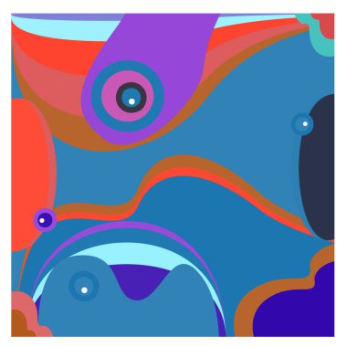 Kaynak için vektör renkli geometrik ve eğri arkaplan deseni