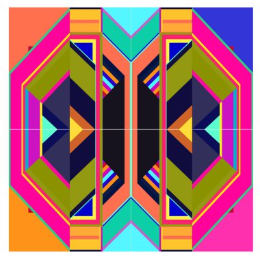 Kaynak için vektör renkli geometrik ve eğri arkaplan deseni