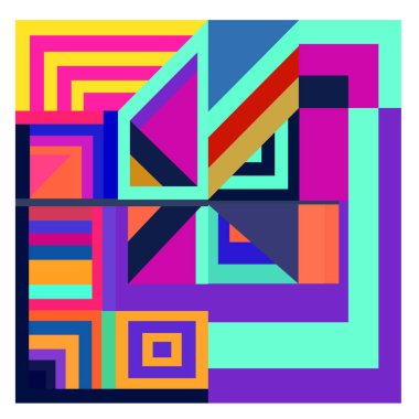 Kaynak için vektör renkli geometrik ve eğri arkaplan deseni