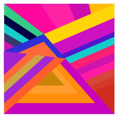 Kaynak için vektör renkli geometrik ve eğri arkaplan deseni