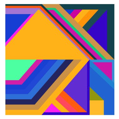 Kaynak için vektör renkli geometrik ve eğri arkaplan deseni