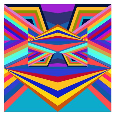 Kaynak için vektör renkli geometrik ve eğri arkaplan deseni