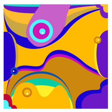 Kaynak için vektör renkli geometrik ve eğri arkaplan deseni