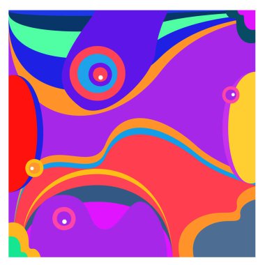 Kaynak için vektör renkli geometrik ve eğri arkaplan deseni