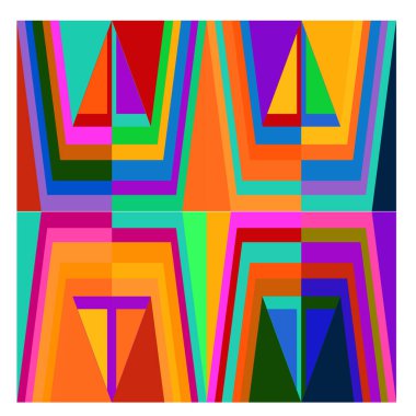 Kaynak için vektör renkli geometrik ve eğri arkaplan deseni