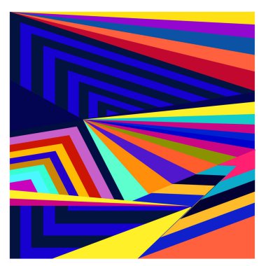 Kaynak için vektör renkli geometrik ve eğri arkaplan deseni