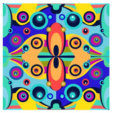 Kaynak için vektör renkli geometrik ve eğri arkaplan deseni