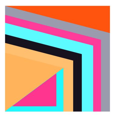 Kaynak için vektör renkli geometrik ve eğri arkaplan deseni