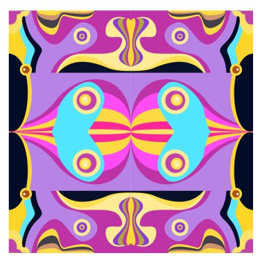 Kaynak için vektör renkli geometrik ve eğri arkaplan deseni