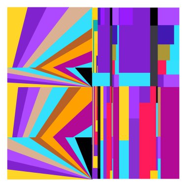 Kaynak için vektör renkli geometrik ve eğri arkaplan deseni