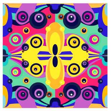 Kaynak için vektör renkli geometrik ve eğri arkaplan deseni