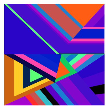 Kaynak için vektör renkli geometrik ve eğri arkaplan deseni