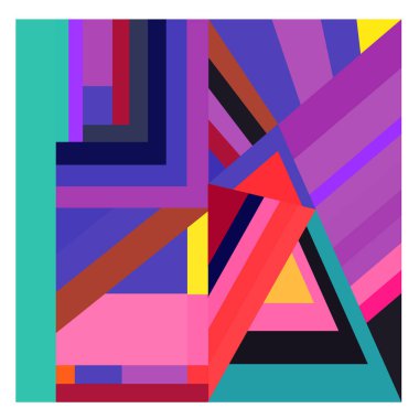 Kaynak için vektör renkli geometrik ve eğri arkaplan deseni