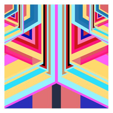 Kaynak için vektör renkli geometrik ve eğri arkaplan deseni