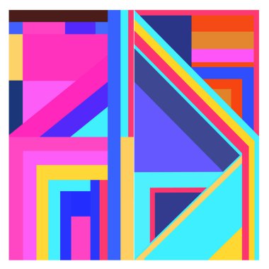 Kaynak için vektör renkli geometrik ve eğri arkaplan deseni