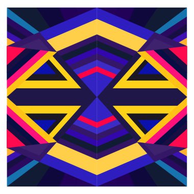 Kaynak için vektör renkli geometrik ve eğri arkaplan deseni