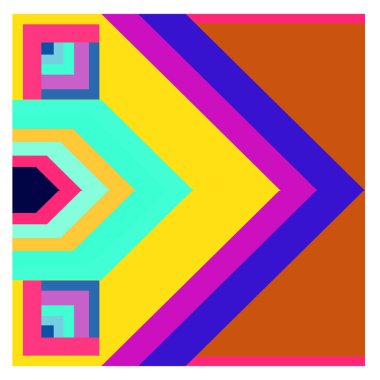 Kaynak için vektör renkli geometrik ve eğri arkaplan deseni