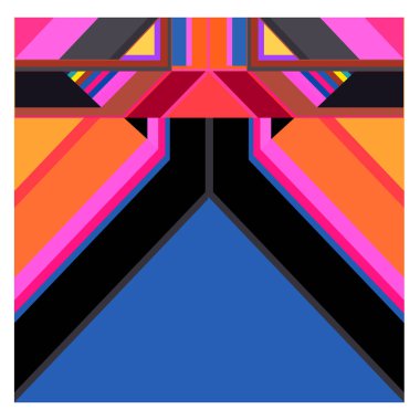 Kaynak için vektör renkli geometrik ve eğri arkaplan deseni