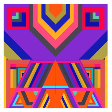 Kaynak için vektör renkli geometrik ve eğri arkaplan deseni