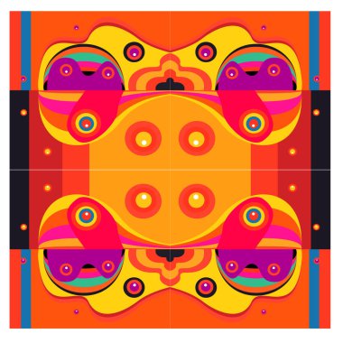 Kaynak için vektör renkli geometrik ve eğri arkaplan deseni