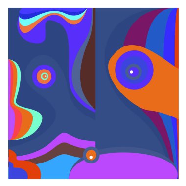 Kaynak için vektör renkli geometrik ve eğri arkaplan deseni