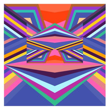 Kaynak için vektör renkli geometrik ve eğri arkaplan deseni