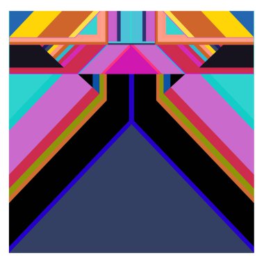 Kaynak için vektör renkli geometrik ve eğri arkaplan deseni