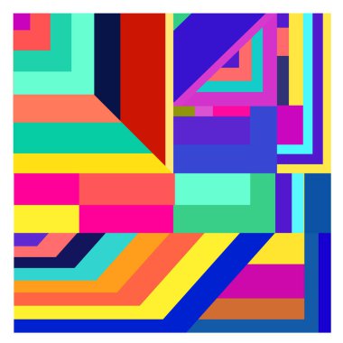 Kaynak için vektör renkli geometrik ve eğri arkaplan deseni