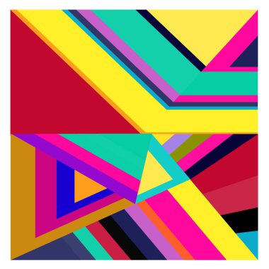 Kaynak için vektör renkli geometrik ve eğri arkaplan deseni