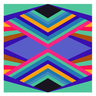 Kaynak için vektör renkli geometrik ve eğri arkaplan deseni