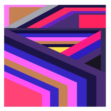 Kaynak için vektör renkli geometrik ve eğri arkaplan deseni