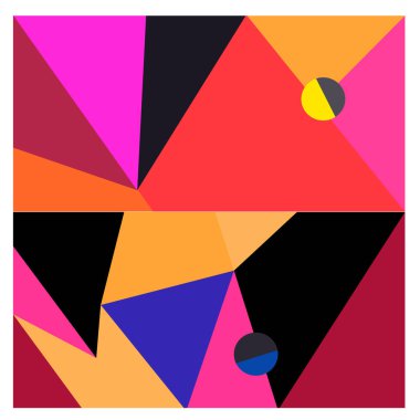 Kaynak için vektör renkli geometrik ve eğri arkaplan deseni