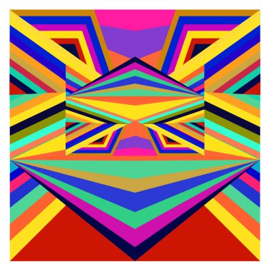 Kaynak için vektör renkli geometrik ve eğri arkaplan deseni