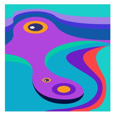 Kaynak için vektör renkli geometrik ve eğri arkaplan deseni