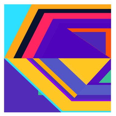 Kaynak için vektör renkli geometrik ve eğri arkaplan deseni