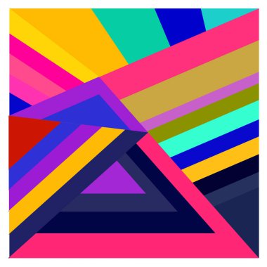 Kaynak için vektör renkli geometrik ve eğri arkaplan deseni