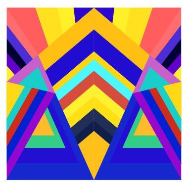 Kaynak için vektör renkli geometrik ve eğri arkaplan deseni