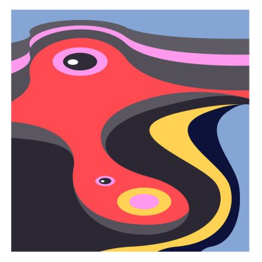 Kaynak için vektör renkli geometrik ve eğri arkaplan deseni