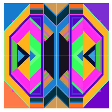 Kaynak için vektör renkli geometrik ve eğri arkaplan deseni