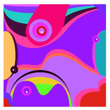 Kaynak için vektör renkli geometrik ve eğri arkaplan deseni