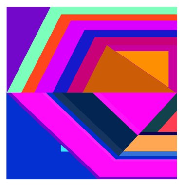 Kaynak için vektör renkli geometrik ve eğri arkaplan deseni